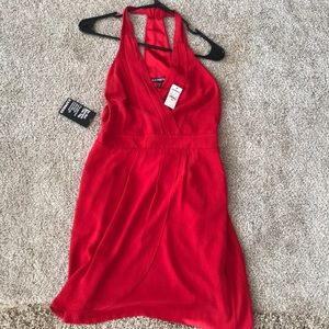 Red flowy dress from express with tags